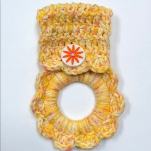 Oven kitchen towel hanger flower button handmade